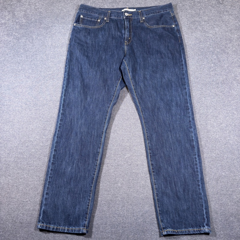 Levi's Middy Straight Jeans Women 31 Blue Mid Rise Denim Pants 100% Cotton Mom - Picture 1 of 9
